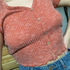 Orange Zumiez cute t-shirt slightly cropped